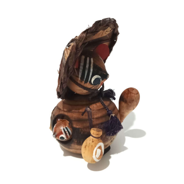 Vintage 1960s Handcrafted Wooden Kokeshi Tanuki Doll | Japan Made | Rare Collectible Figurine - Image 11