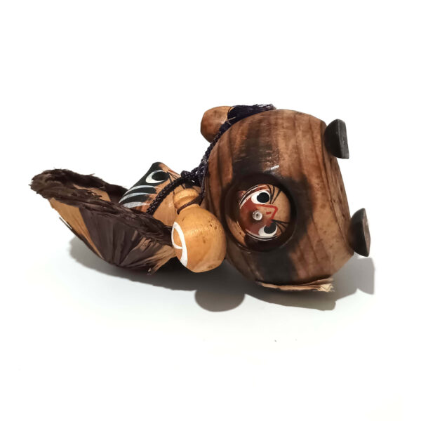 Vintage 1960s Handcrafted Wooden Kokeshi Tanuki Doll | Japan Made | Rare Collectible Figurine - Image 3