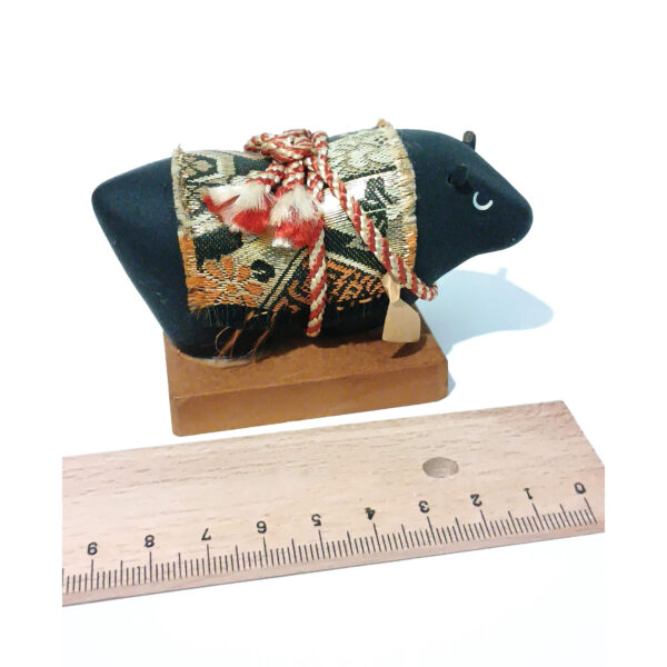 Lucky Bull Figure - Japanese Traditional Wish Fulfillment Ornament - Image 4