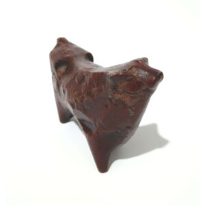 Powerful and Rustic: Handcrafted Iron Bull/Animal Figurine (8 cm / 3.15") - Unique Decorative Object