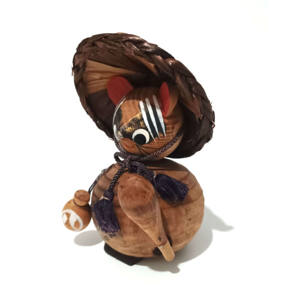 Vintage 1960s Handcrafted Wooden Kokeshi Tanuki Doll | Japan Made | Rare Collectible Figurine - Image 5