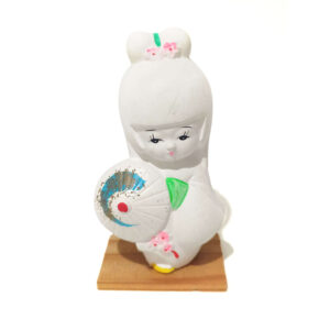 A Nostalgic Memory: 1974 Vintage Japanese Ceramic Figurine - Nara School Trip Souvenir (11 cm / 4.3")