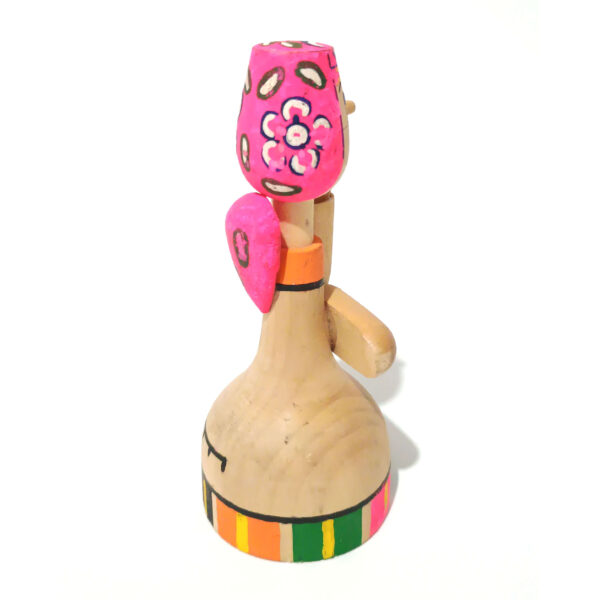 Vintage Beriozka Russian Folk Art Wooden Doll | Hand-Painted Figurine | 11cm Mid Century Soviet Souvenir - Image 5