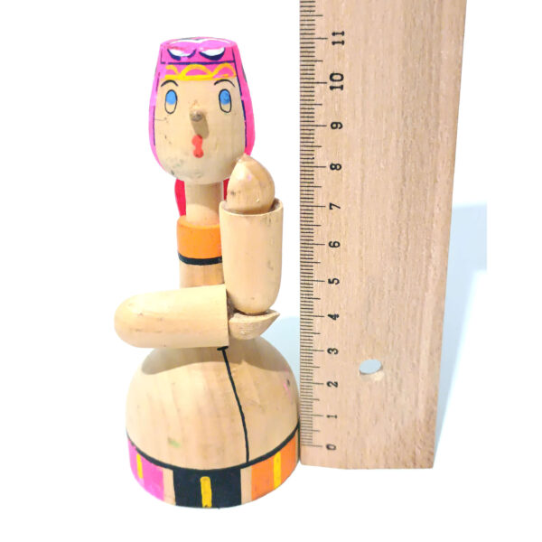 Vintage Beriozka Russian Folk Art Wooden Doll | Hand-Painted Figurine | 11cm Mid Century Soviet Souvenir - Image 8