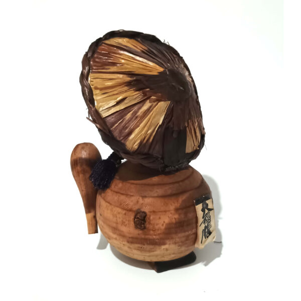 Vintage 1960s Handcrafted Wooden Kokeshi Tanuki Doll | Japan Made | Rare Collectible Figurine - Image 7