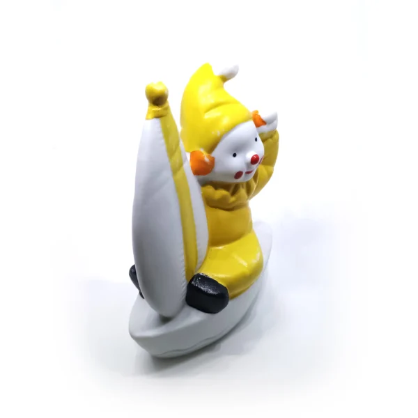 Yellow Raincoat Clown Figurine – Ceramic Sailor Clown Decorative Ornament - Image 3