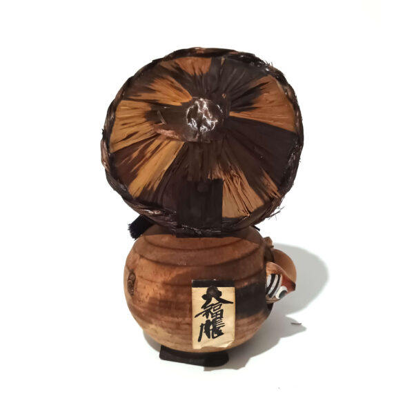 Vintage 1960s Handcrafted Wooden Kokeshi Tanuki Doll | Japan Made | Rare Collectible Figurine - Image 8
