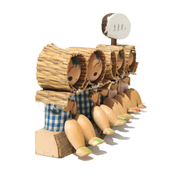 Japanese Creative KOKESHI Doll Vintage Hand-Painted Interior Decor - 12 cm Tall - Image 9