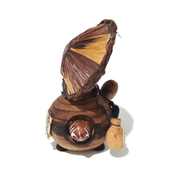 Vintage 1960s Handcrafted Wooden Kokeshi Tanuki Doll | Japan Made | Rare Collectible Figurine - Image 10