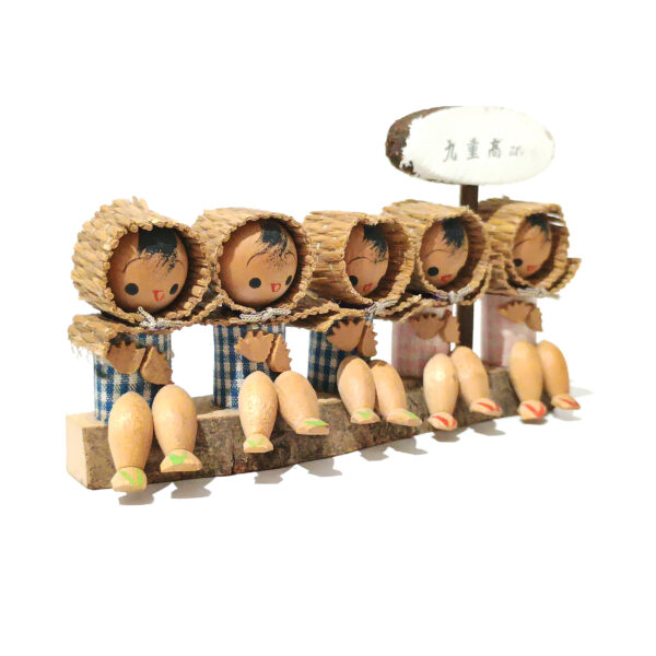 Japanese Creative KOKESHI Doll Vintage Hand-Painted Interior Decor - 12 cm Tall - Image 10
