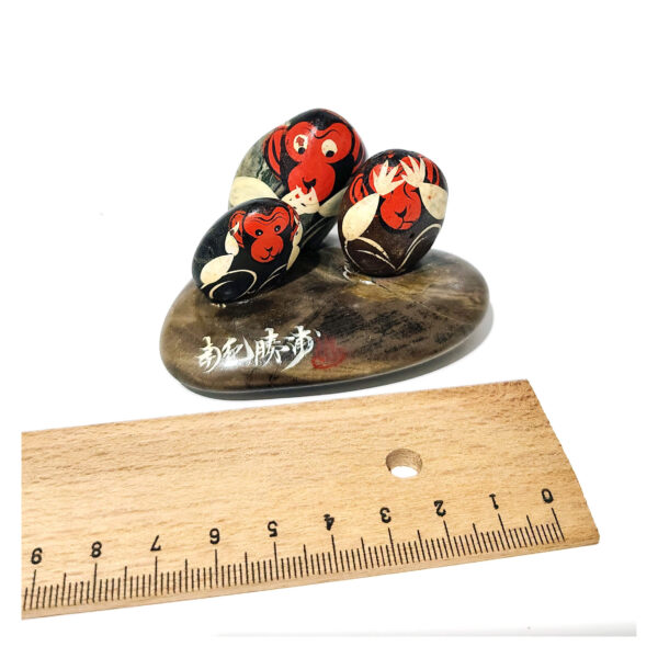 Hand-Painted "Three Wise Monkeys" Stone Sculpture – Hear No Evil, See No Evil, Speak No Evil – Feng Shui Home Decor - Image 11