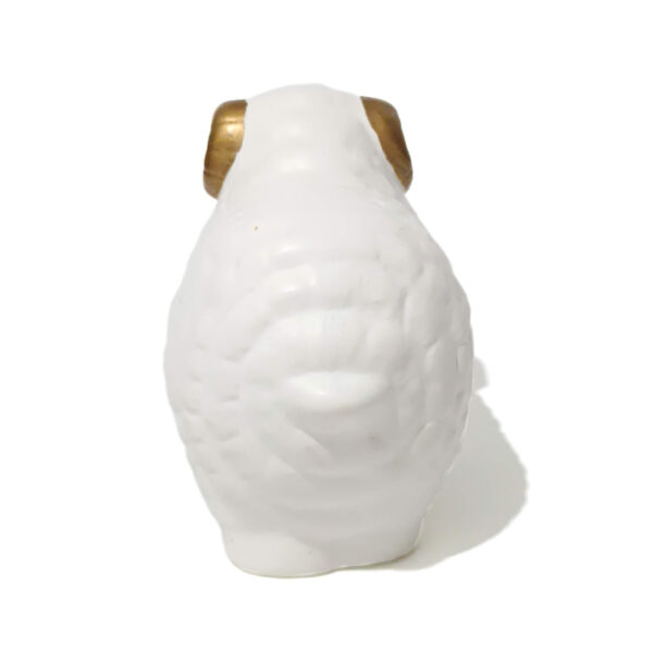 Cute White Sheep Figurine – Japanese Ceramic Ram for Zodiac or Home Decor - Image 7