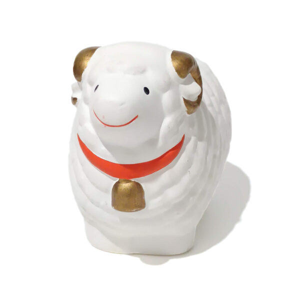 Cute White Sheep Figurine – Japanese Ceramic Ram for Zodiac or Home Decor - Image 11