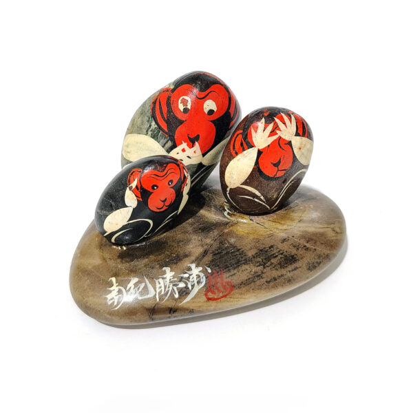 Hand-Painted "Three Wise Monkeys" Stone Sculpture – Hear No Evil, See No Evil, Speak No Evil – Feng Shui Home Decor - Image 10